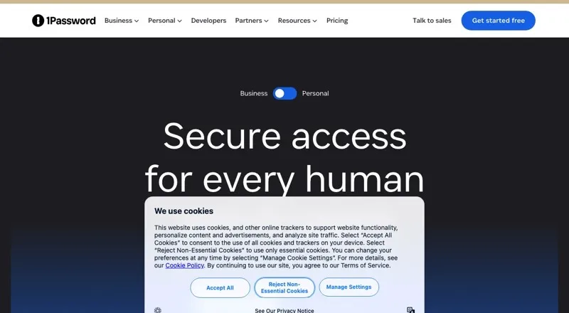 1Password's own site