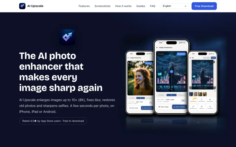 AI Upscale by Neuralful's own site