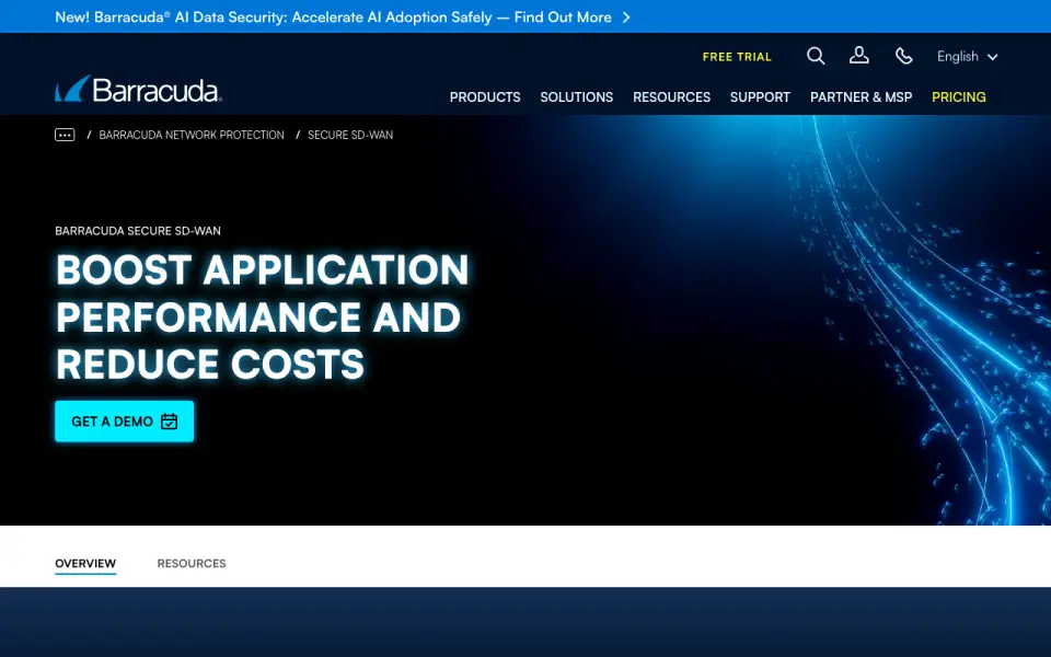 Barracuda Secure SD-WAN's own site