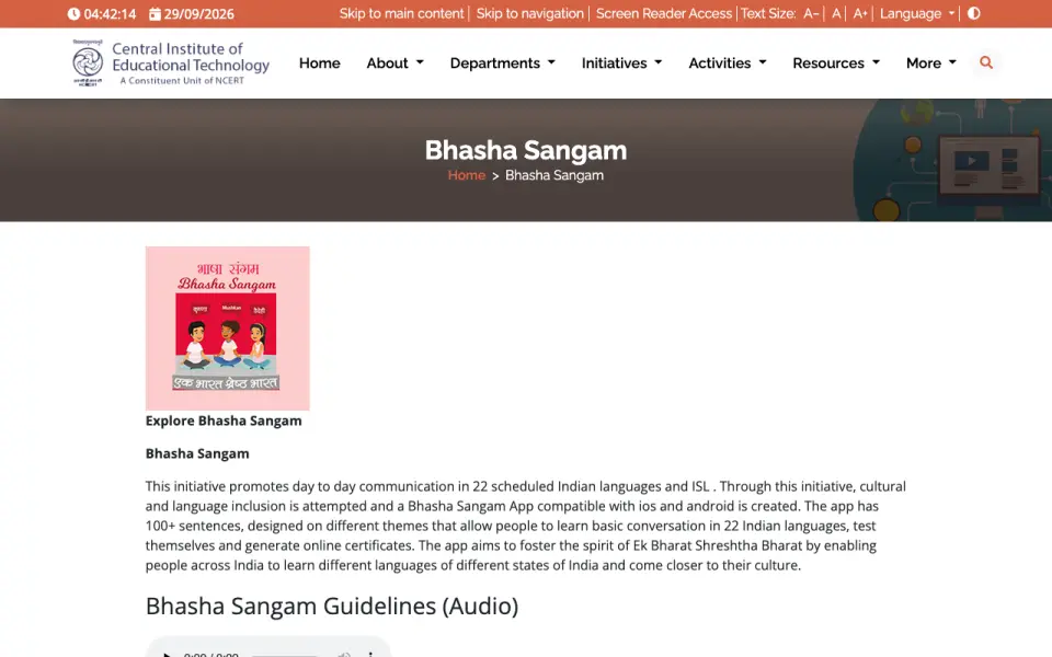Bhasha Sangam's own site