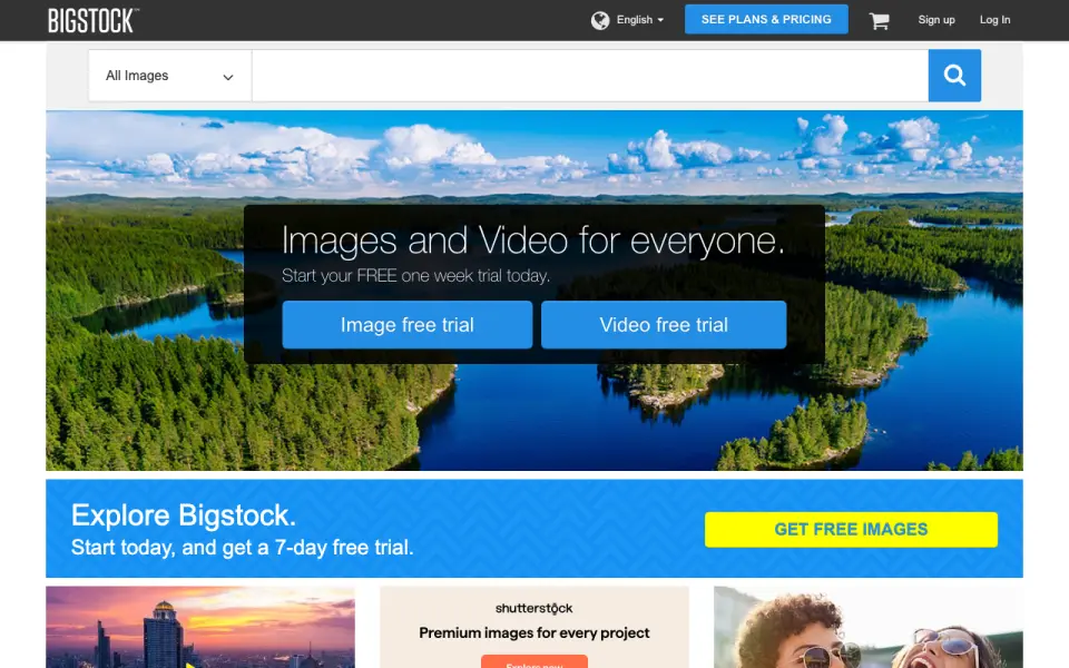 Bigstock's own site