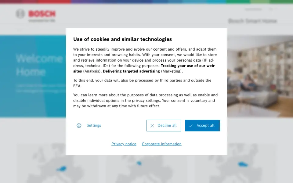 Bosch Smart Home's own site