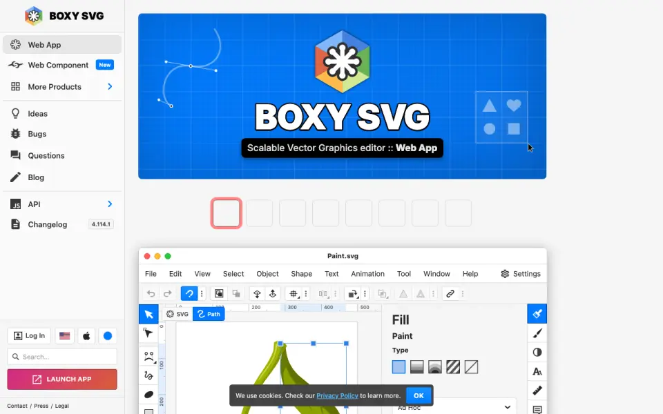 Boxy SVG's own site
