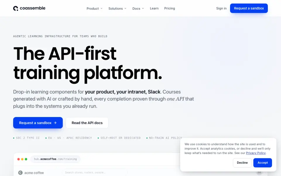 Coassemble's own site