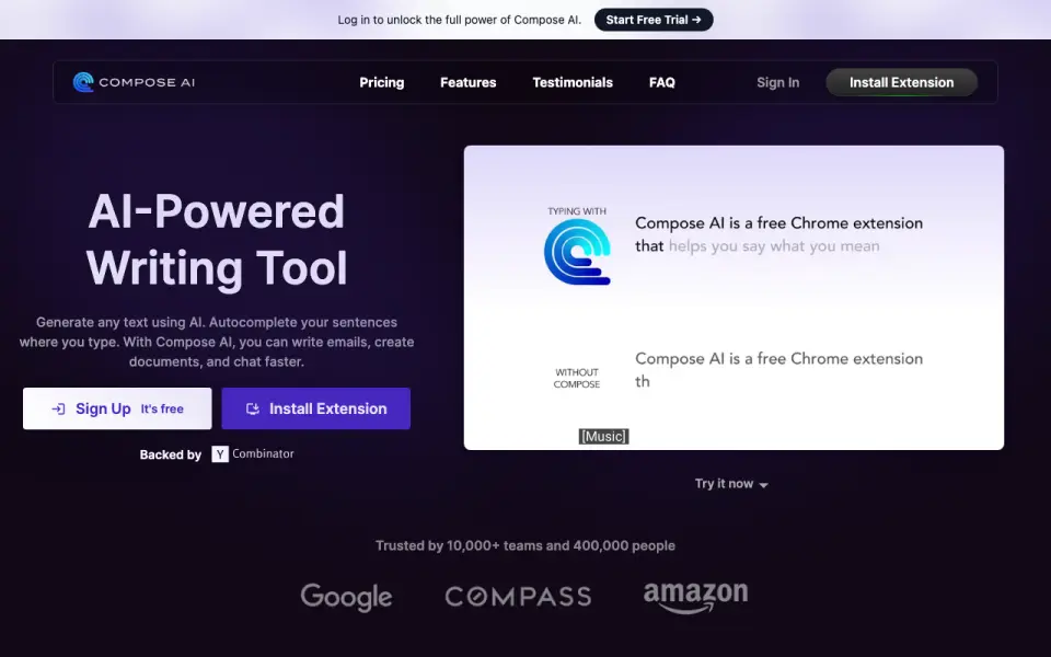 Compose AI's own site