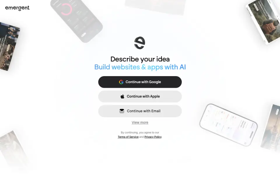 Emergent's own site