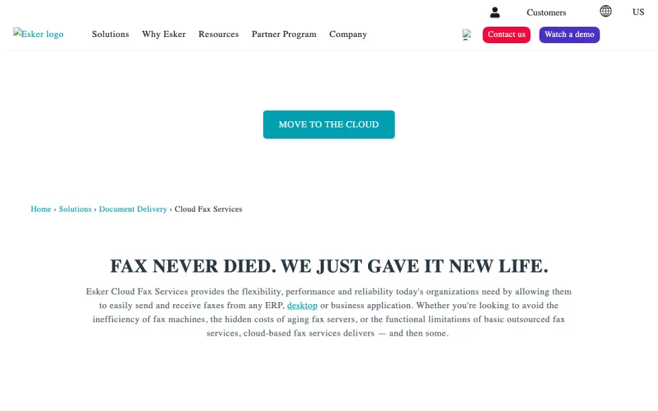 Esker Source-to-Pay's own site