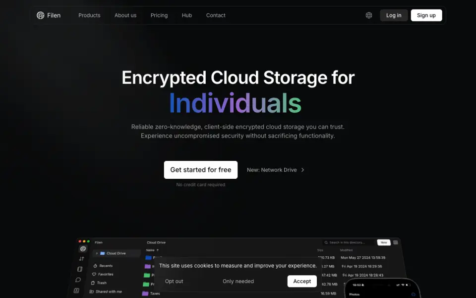 Filen's own site