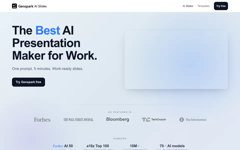 Genspark Design's own site