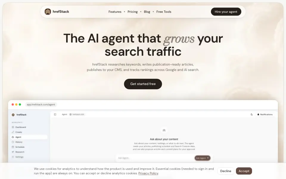 hrefStack's own site