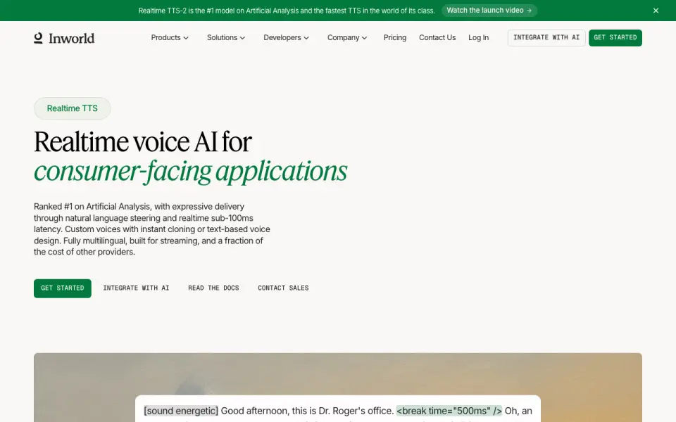 Inworld AI's own site