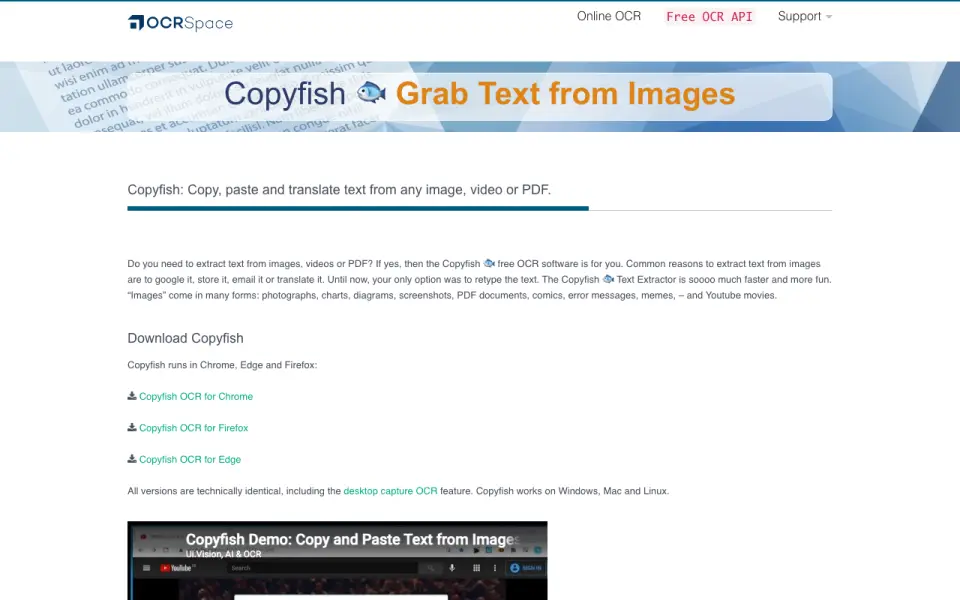 OCR.space's own site