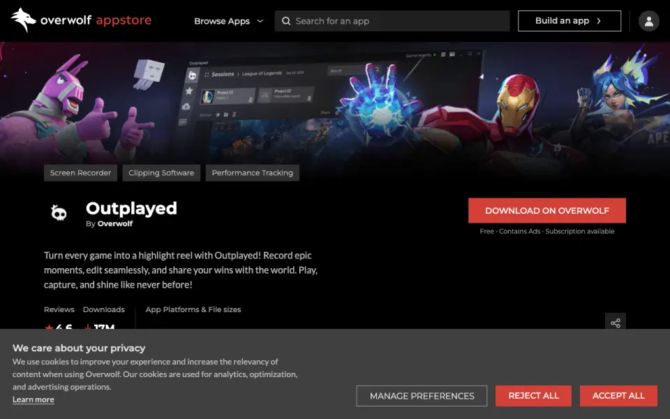 Overwolf's own site