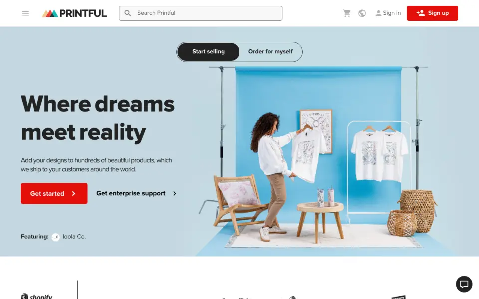 Printful's own site