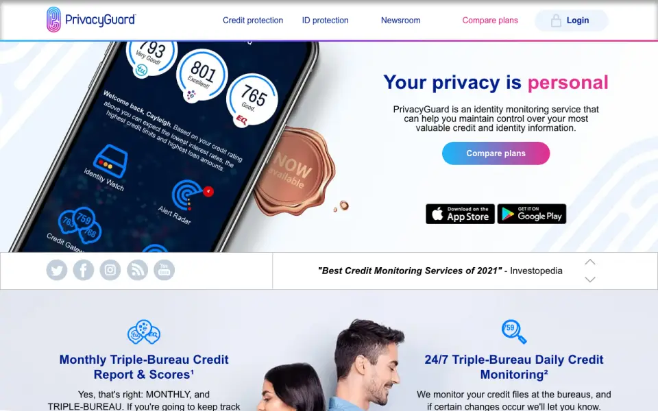 PrivacyGuard's own site