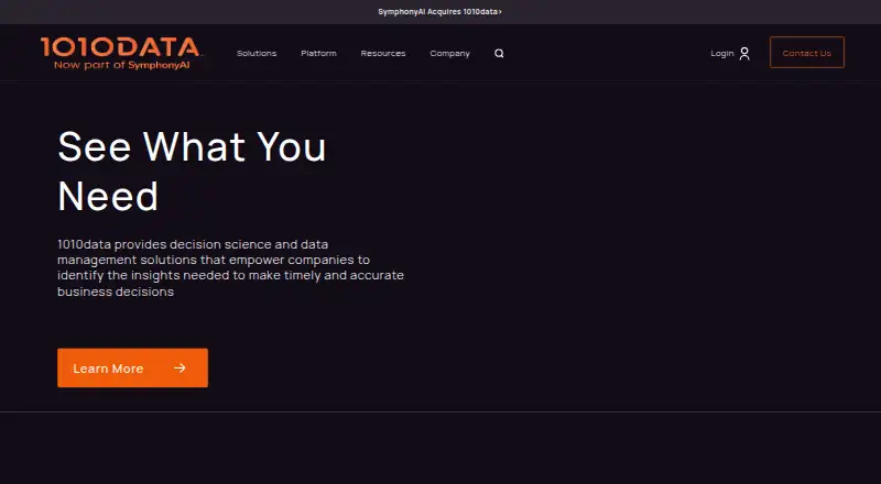 1010data Insights Platform's own site