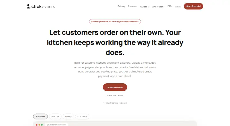 1clickEvents's own site