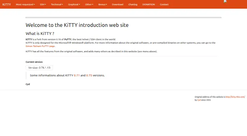 KiTTY's own site