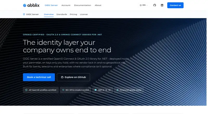 Abblix OIDC Server's own site