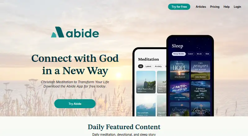 Abide's own site