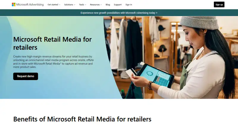Microsoft Retail Media's own site