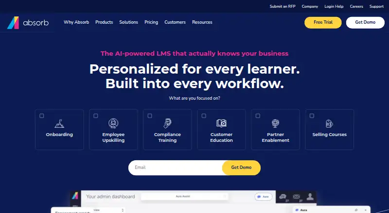 Absorb LMS's own site