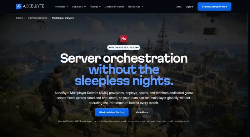 AccelByte Multiplayer Servers's own site