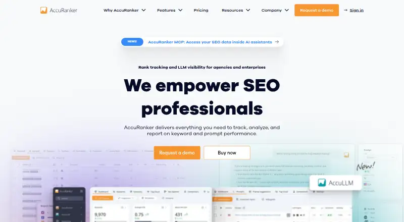 AccuRanker's own site
