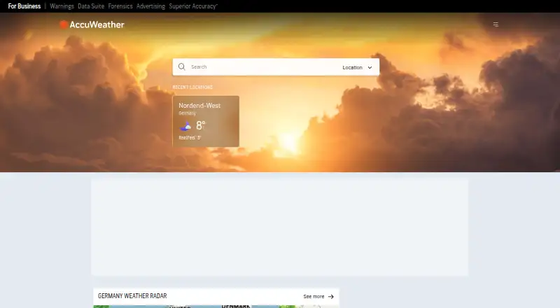 AccuWeather's own site