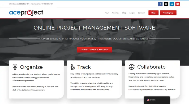 AceProject's own site