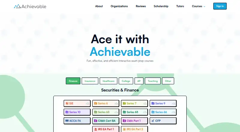 Achievable's own site