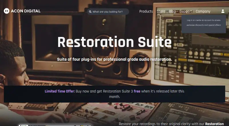 Acon Digital Restoration Suite's own site