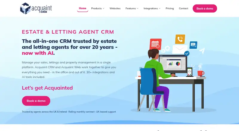 Acquaint CRM's own site