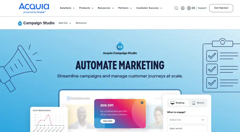 Acquia Campaign Studio's own site