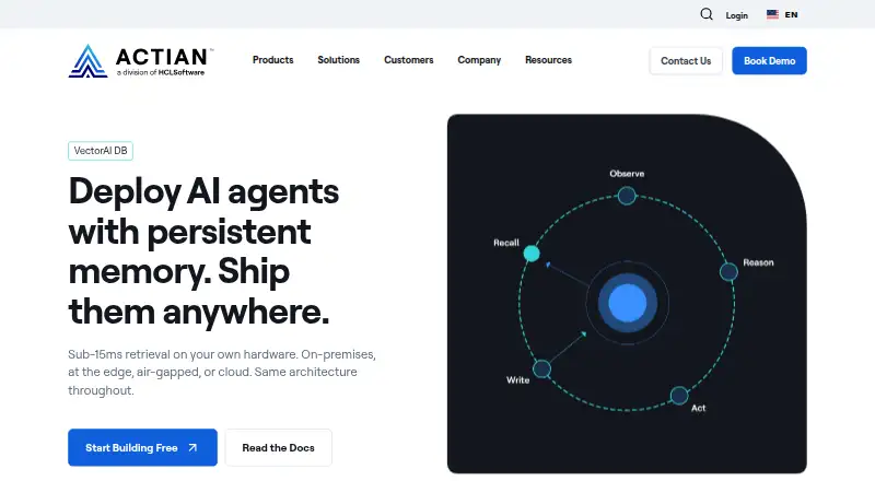 Actian VectorAI DB's own site