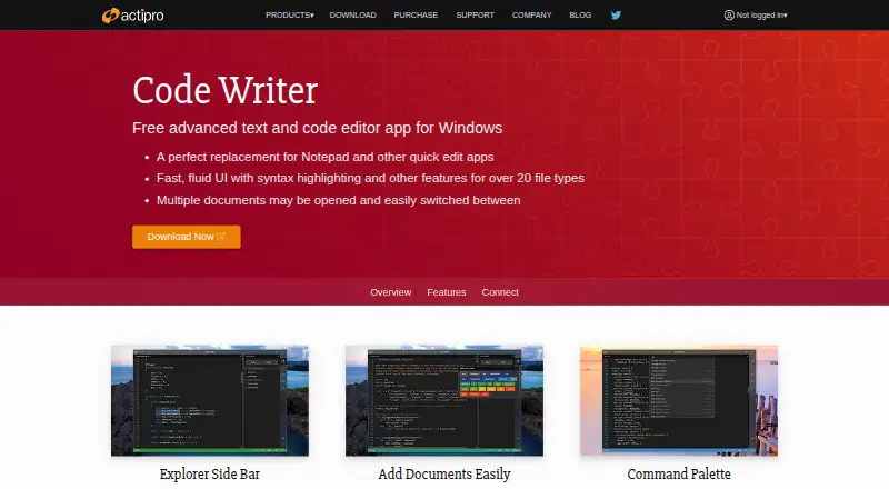 Code Writer's own site