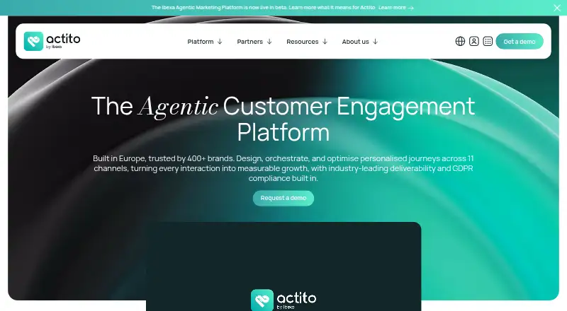 Actito's own site