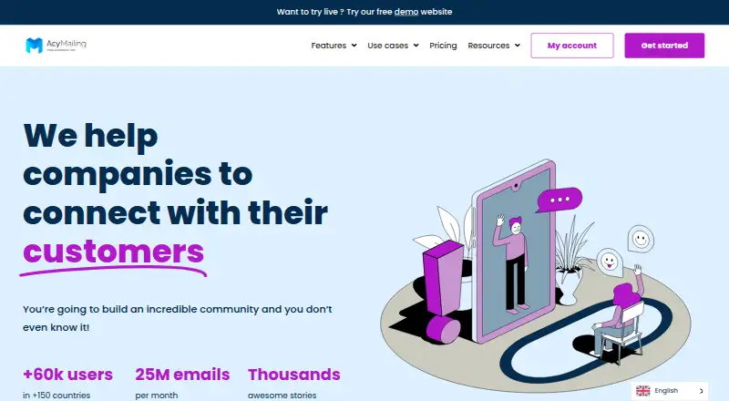 AcyMailing's own site