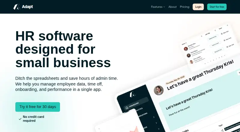 Adapt HR's own site