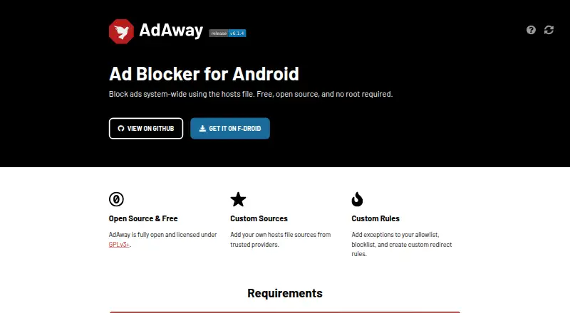 AdAway's own site