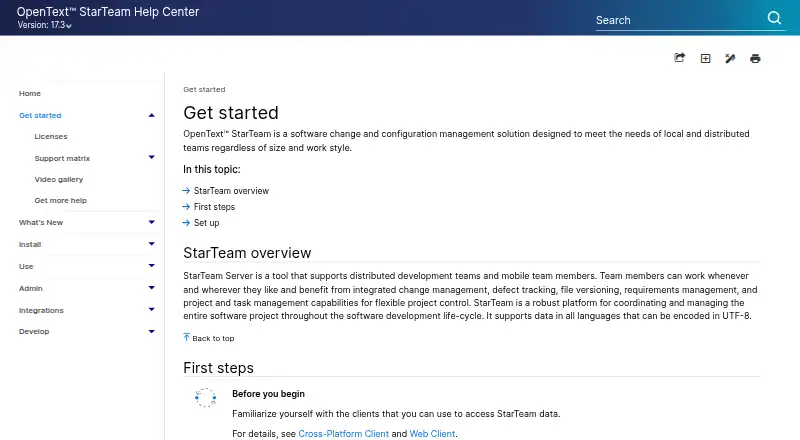OpenText StarTeam's own site