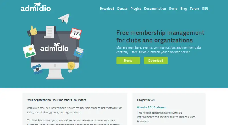 Admidio's own site