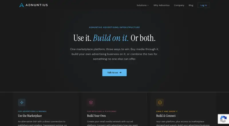 Adnuntius's own site