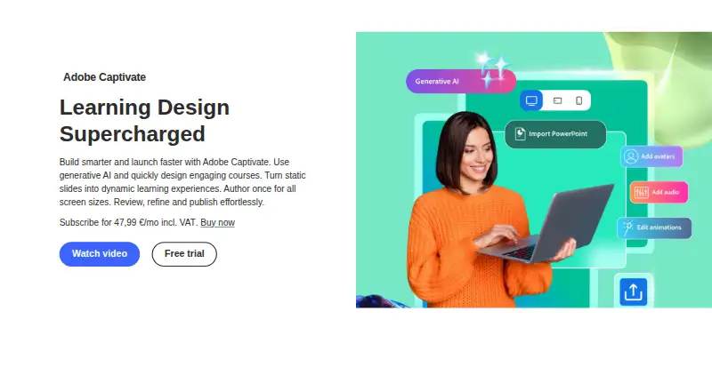 Adobe Captivate's own site