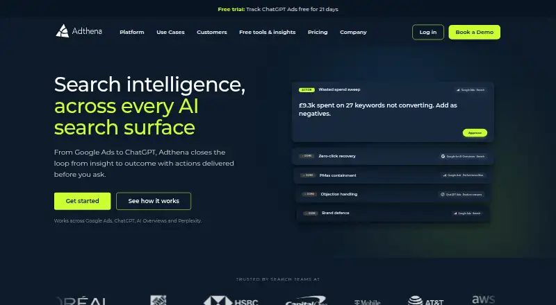 Adthena's own site
