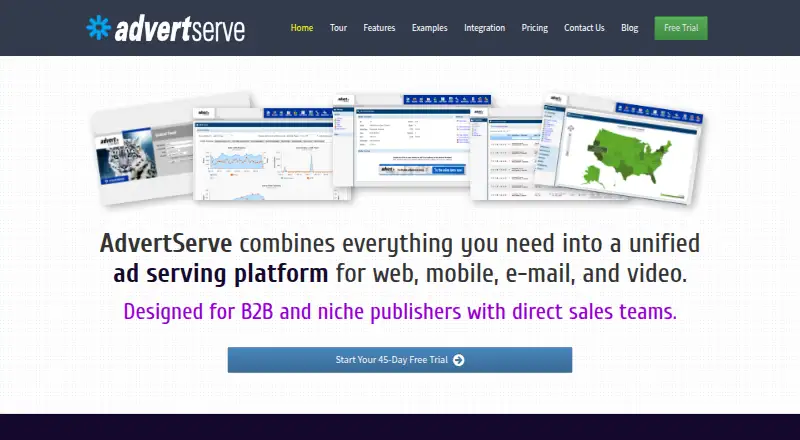 AdvertServe's own site