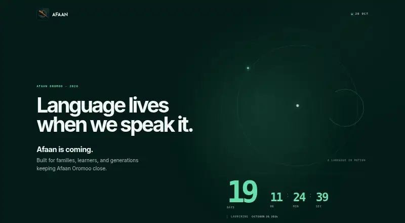 Afaan Ecosystem's own site