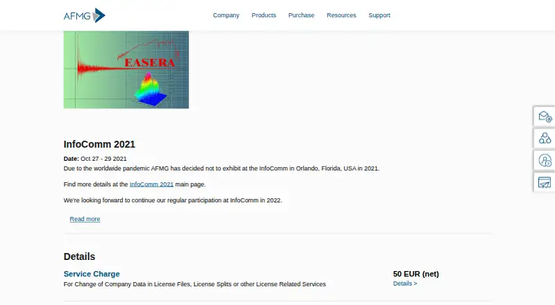 EASERA's own site