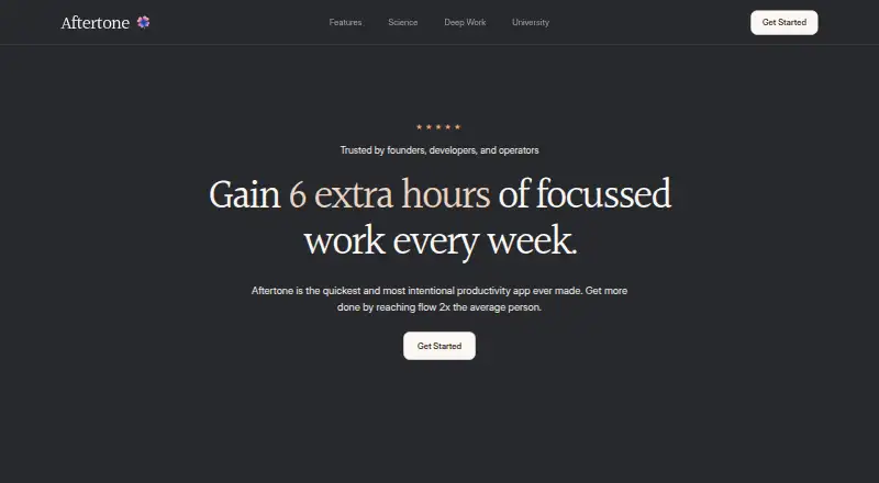 Aftertone's own site