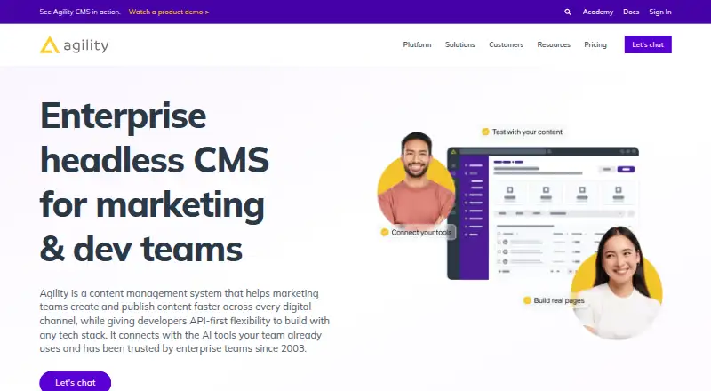 Agility CMS's own site